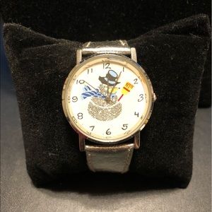 Analog Wrist Watch with Snowman